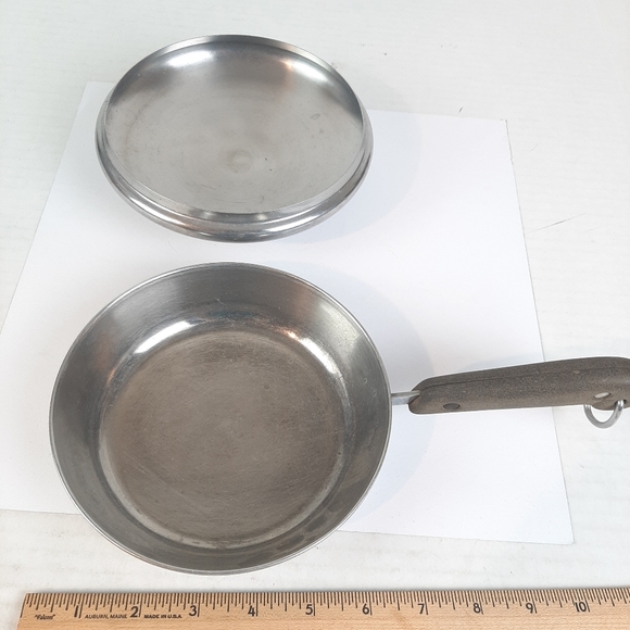 🔥1801 Revere Ware 6" Frying Pan w/ Lid Copper Bottom Clinton Illinois - Picture 3 of 5